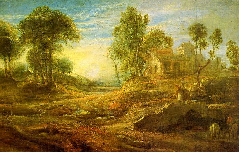 Peter Paul Rubens Landscape with a Watering Place Sweden oil painting art